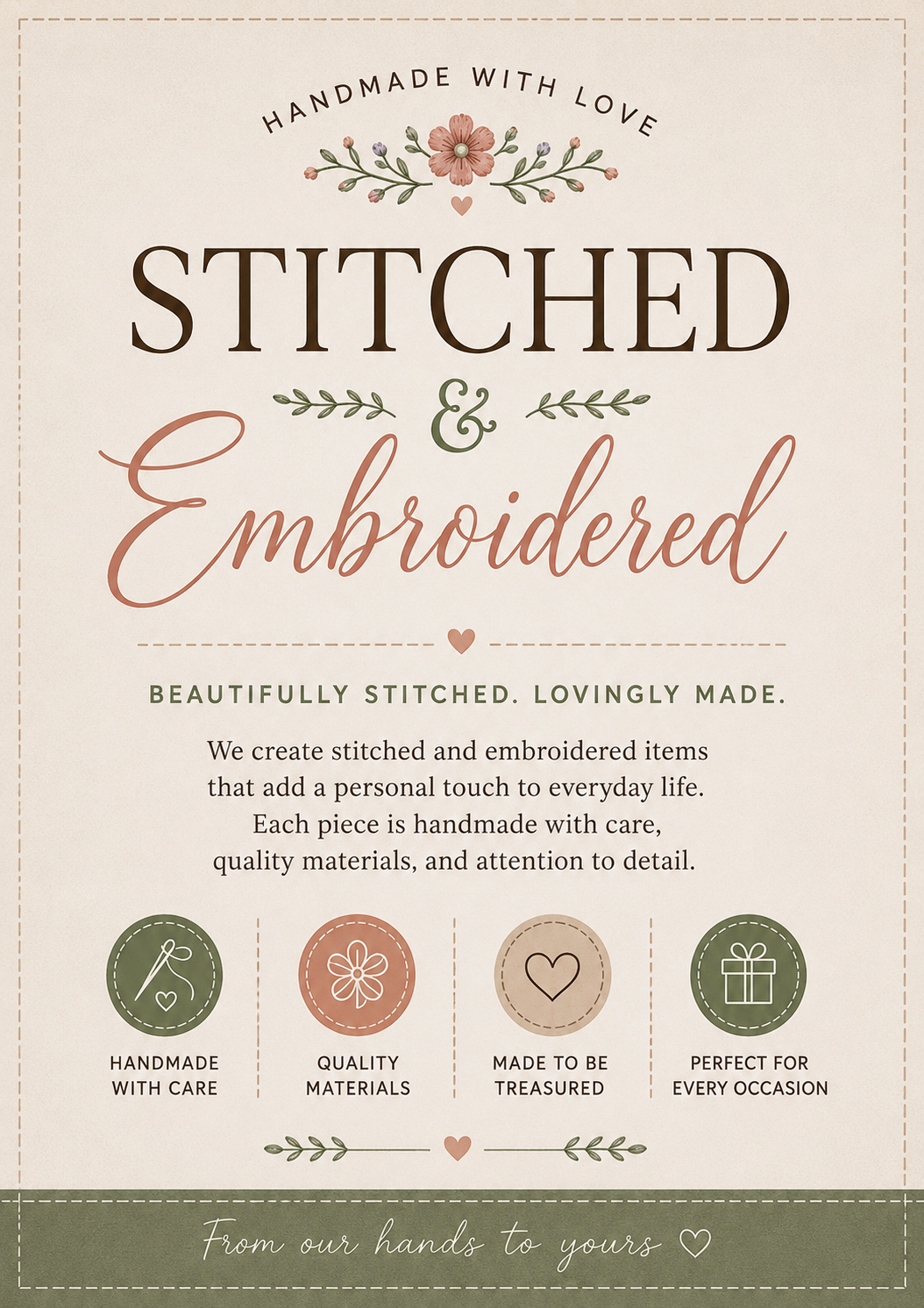 Stitched & Embroidered with love