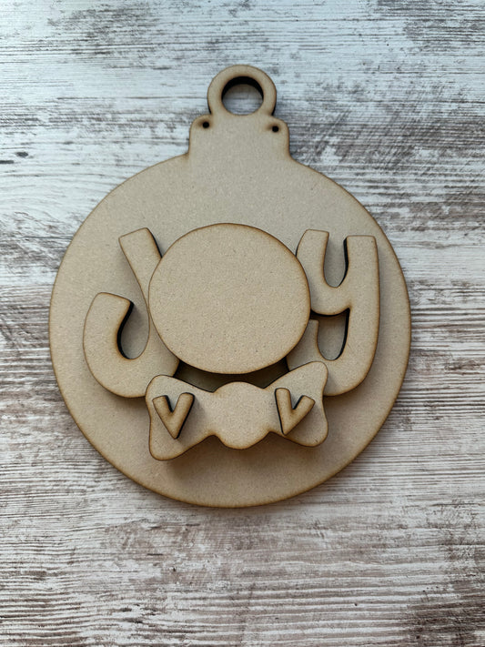 Large "Joy" ornament kit