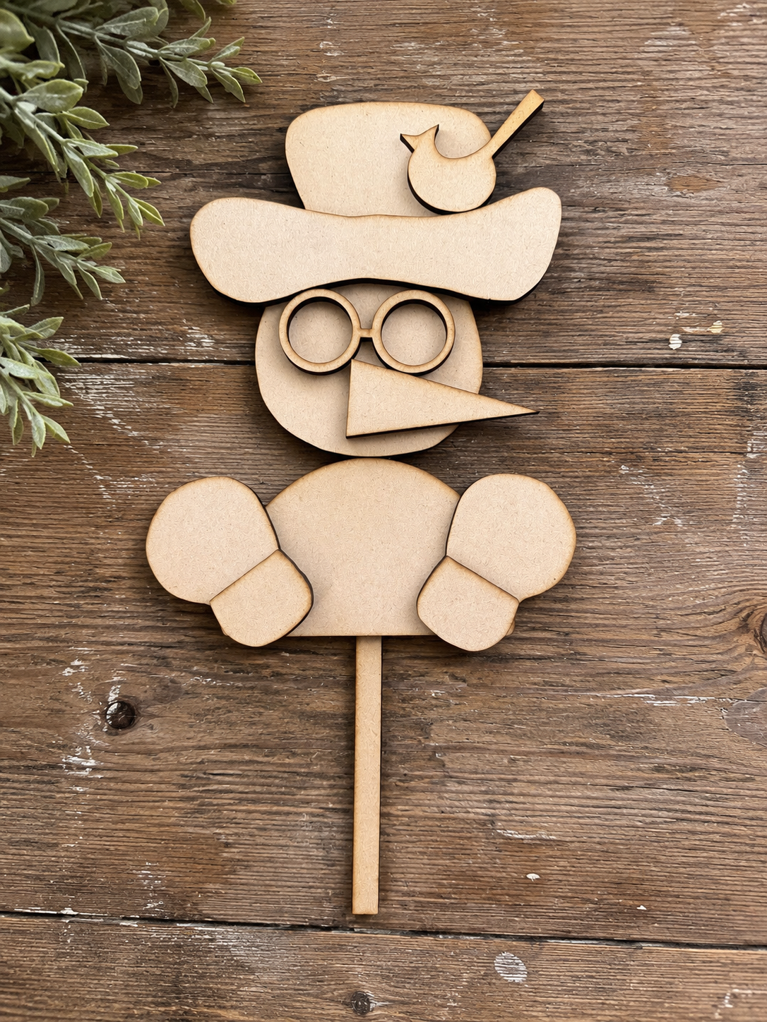 Snowman on a stick
