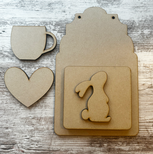Hanging Plaque with pocket & accessories