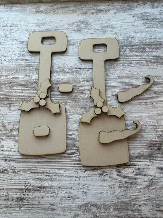 Holiday Gingerbread and/or Snowman decorative hangers