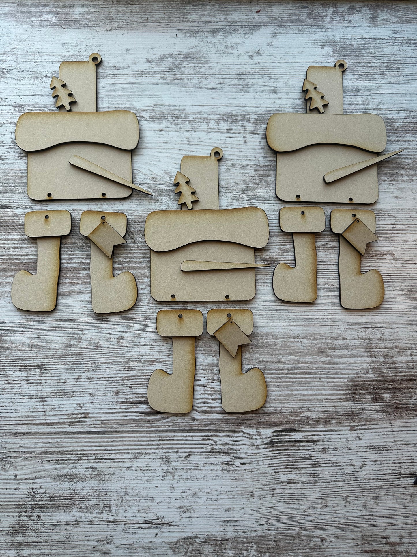 Square snowmen ornament set (3)