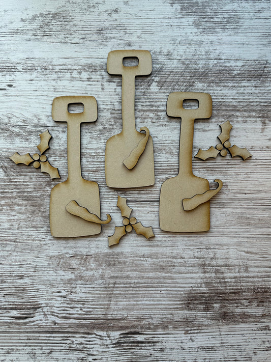 Holiday Shovel Ornament set (3)