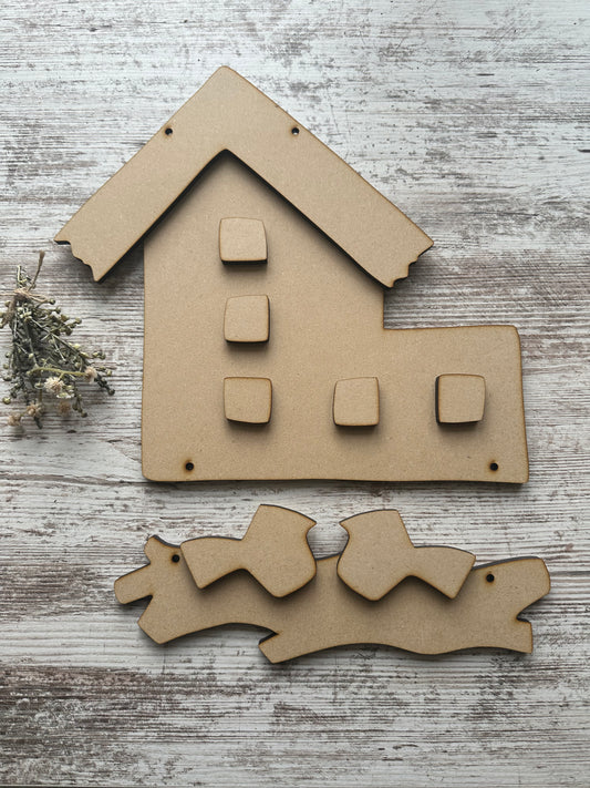 Love bird house with tree branch