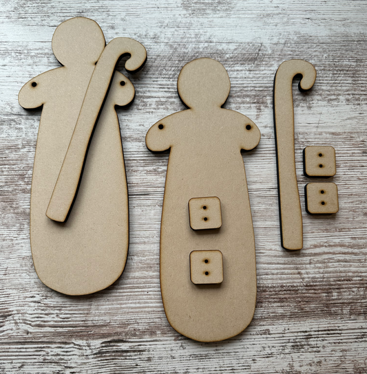 Hanging Gingerbread/snowman set