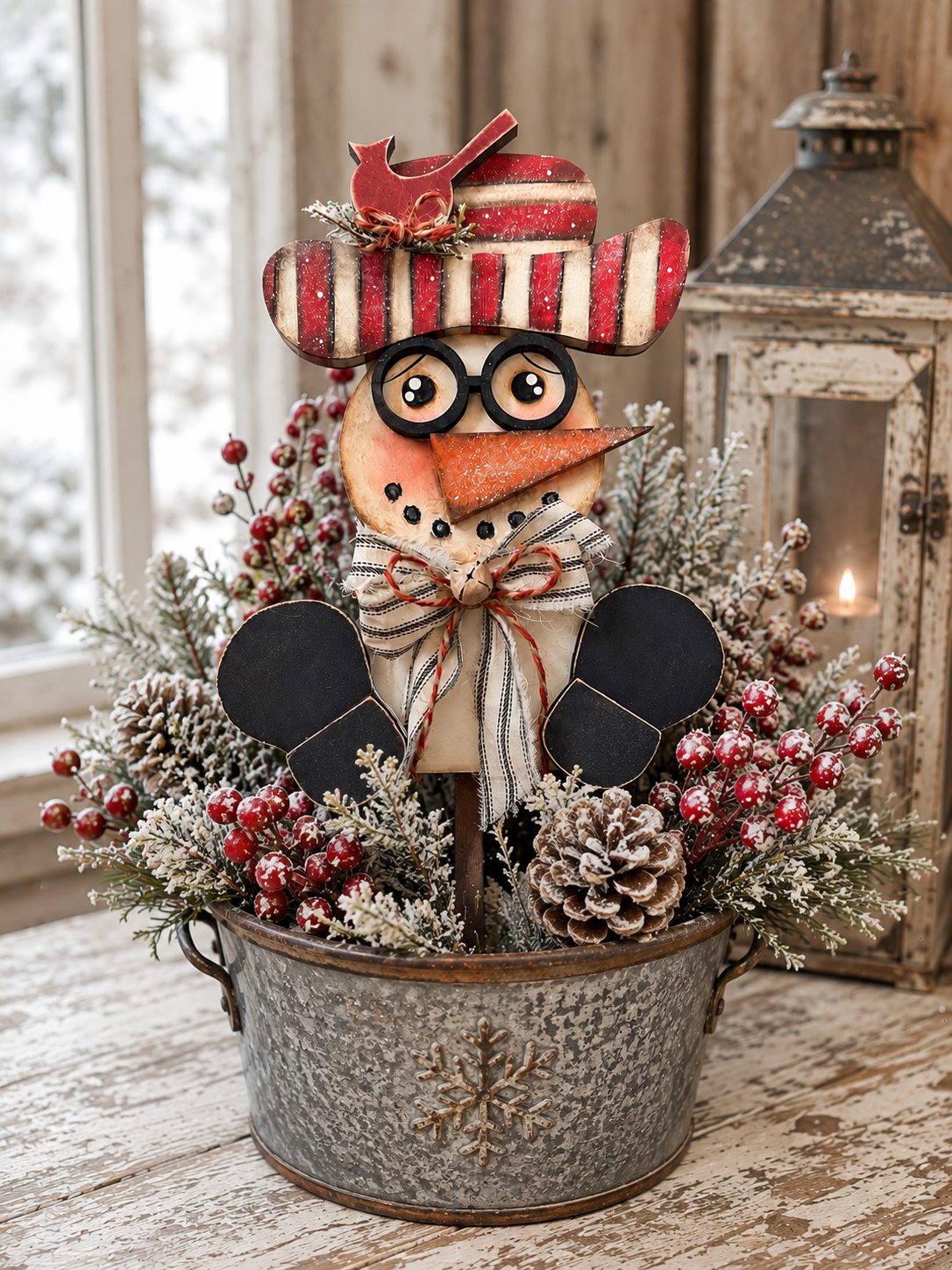 Snowman on a stick