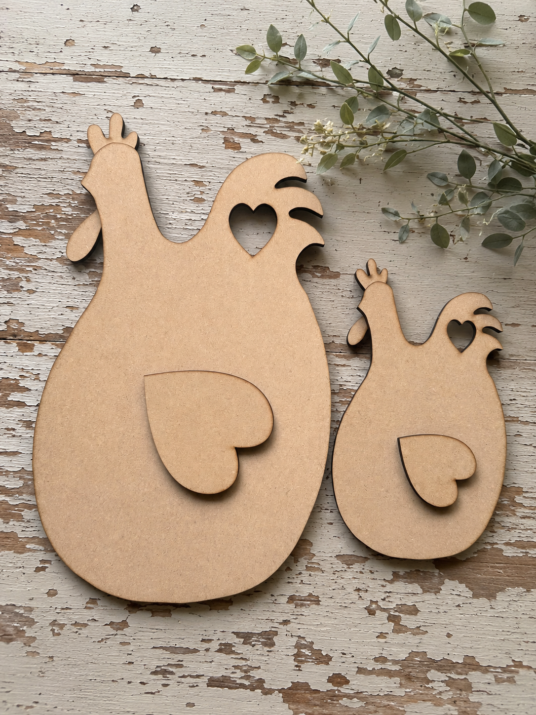 Chicken with heart set