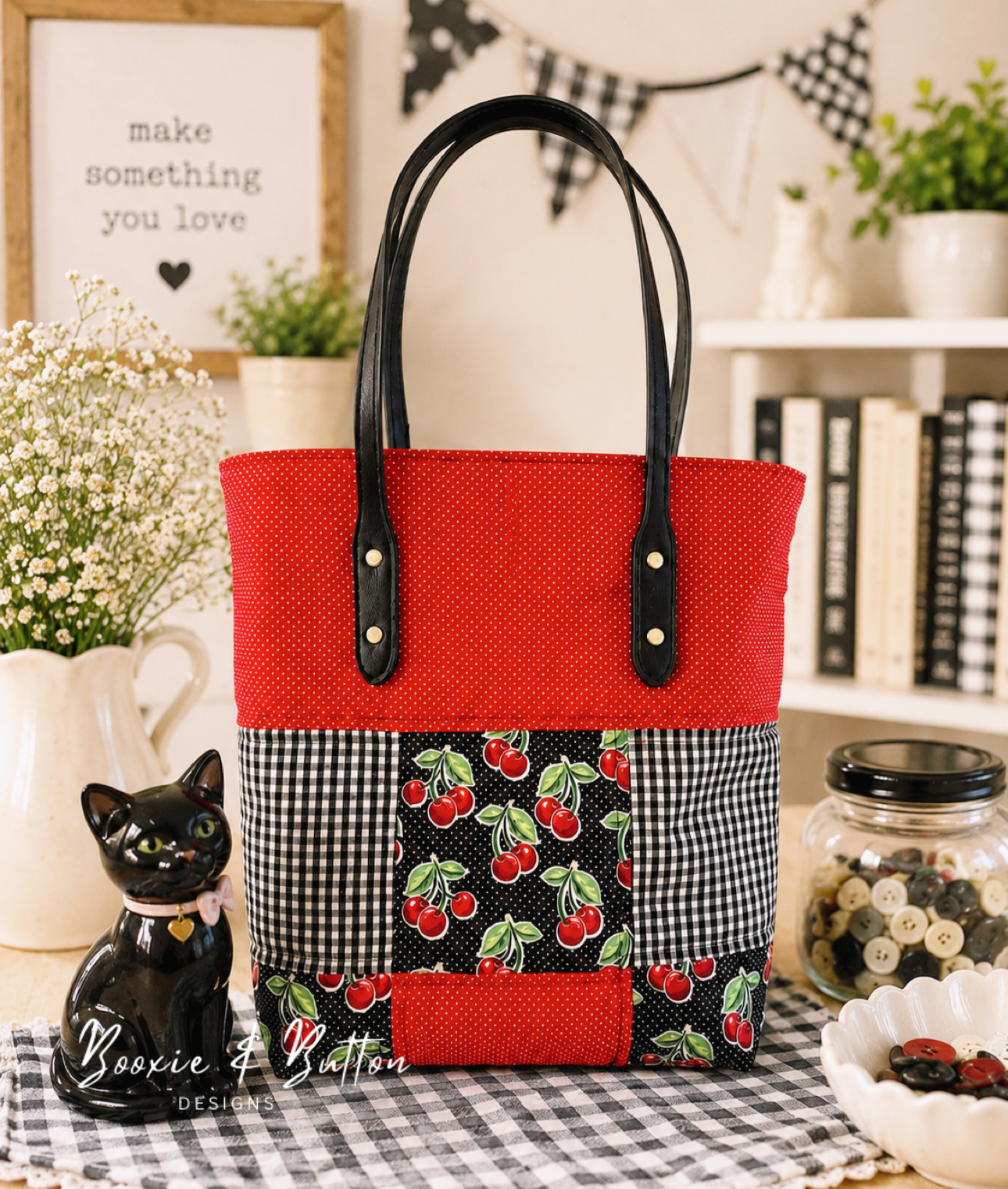 Cherry charm tote