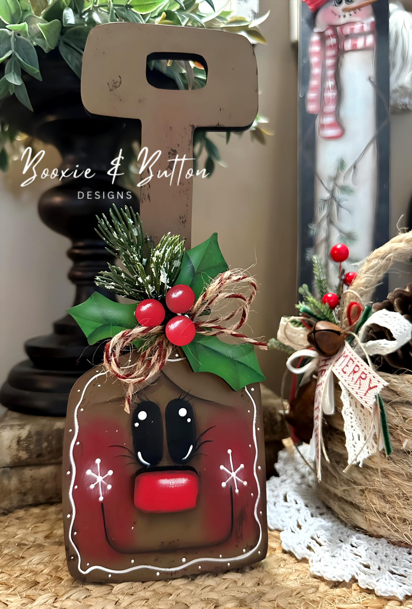 Holiday Gingerbread and/or Snowman decorative hangers