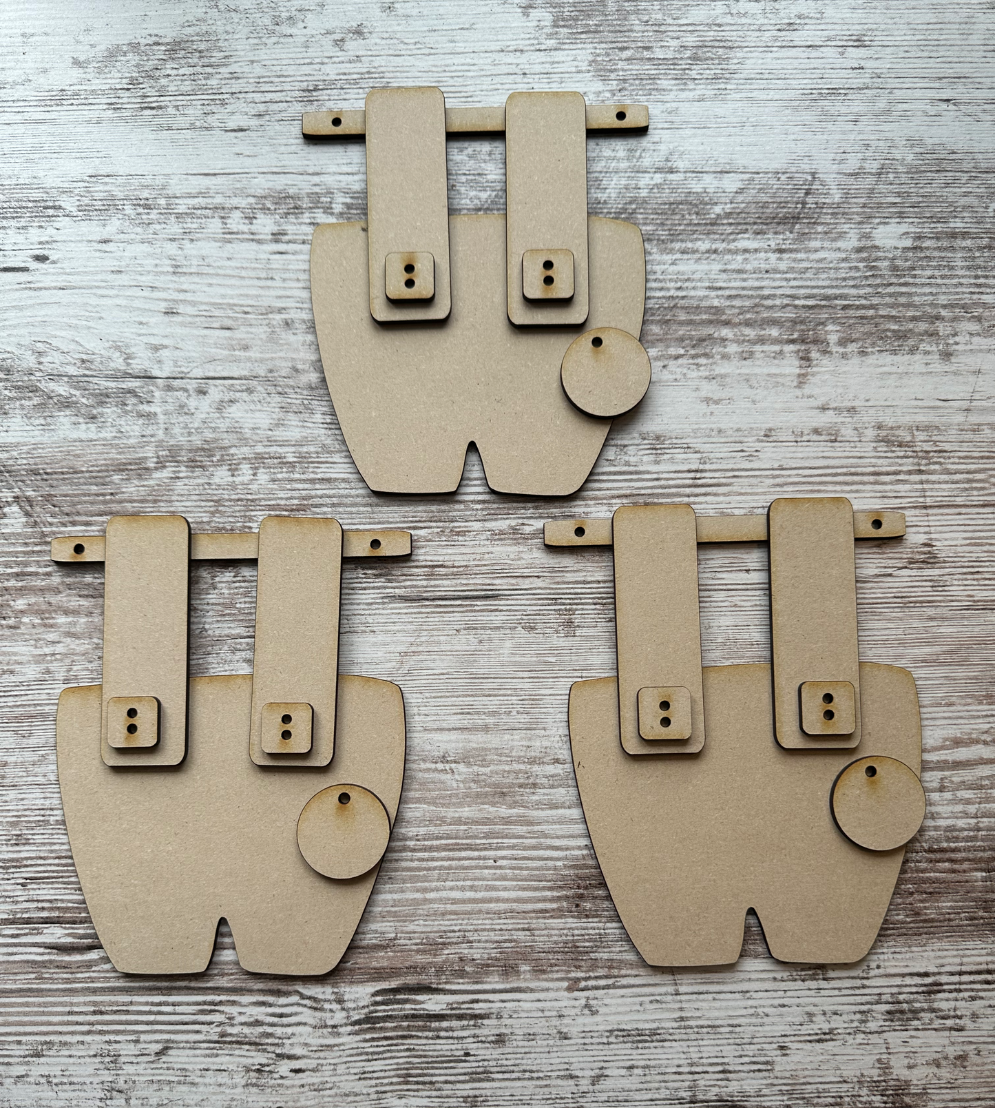 Santa Pants Ornament set (3)