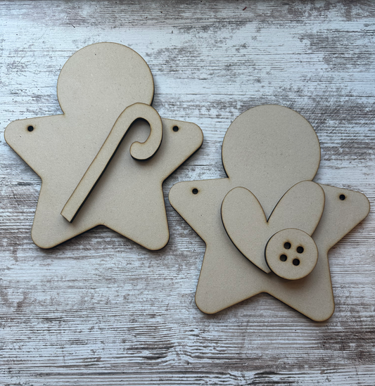 Gingerbread star hangers