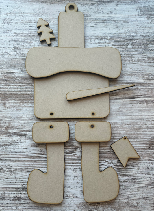 Square snowman door/decor hanger