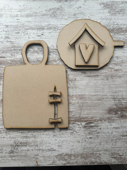 Breadboards with home and heart