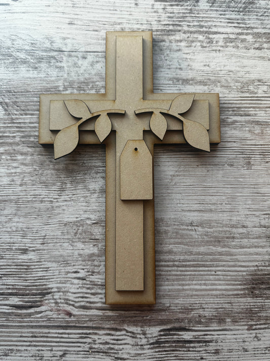 Cross kit with leaves and tag